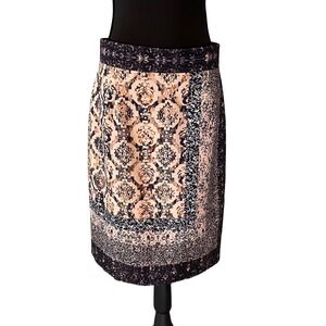 Tahari Arthur S Levine Women's Size 6 Geometric Print Pencil Skirt Academa